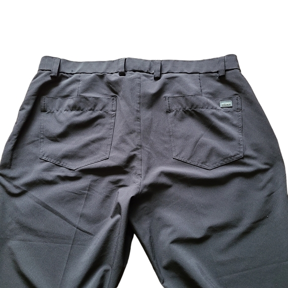 Sligo black straight leg zip-up front mens golf sport pants - Picture 5 of 11